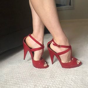 Kelly & Katie Suede and Vinyl Stiletto